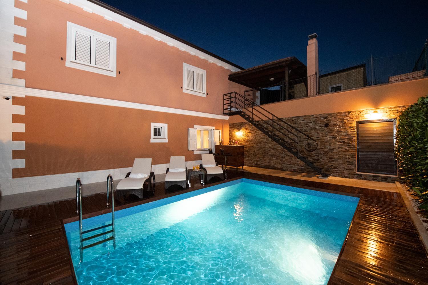 New luxury apartment with private pool, quiet area, close to the beach by TRAVELER tourist agency Krk ID 2124 Images