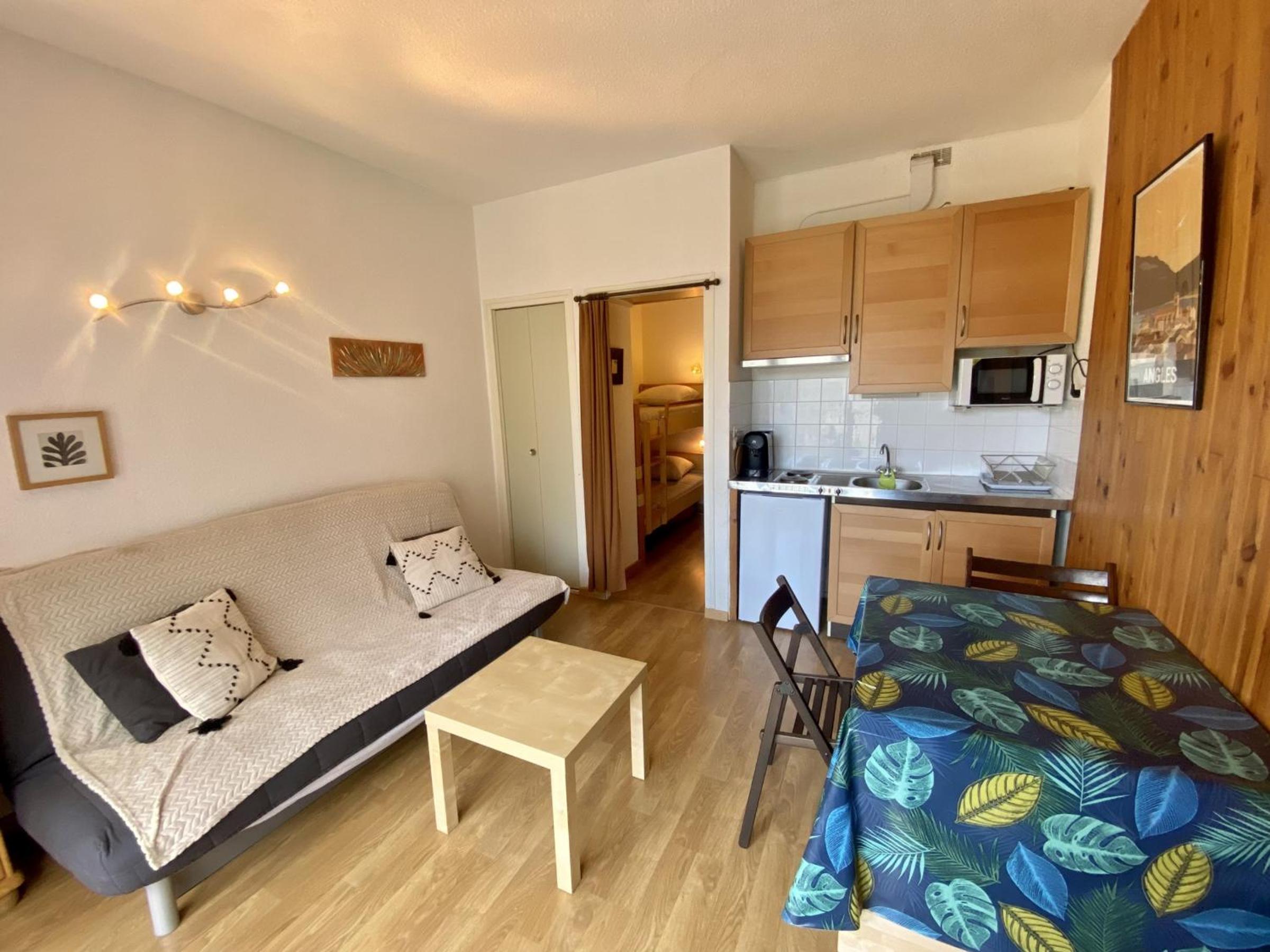 Les Angles - Studio Cabine avec Balcon, Ascenseur et Parking - 4 Pers - FR-1-758-4 Images