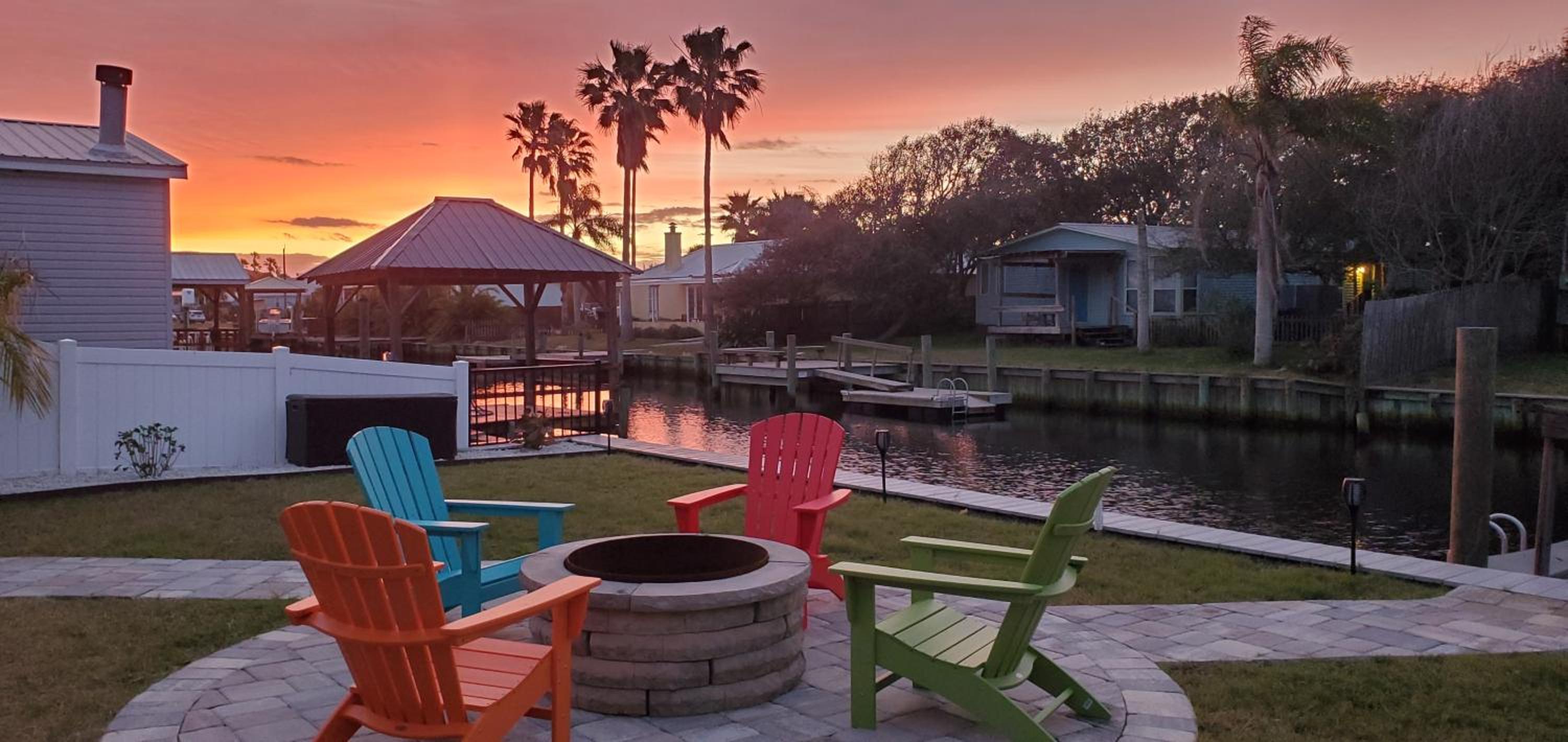 Waterfront home with private dock, walk to beach Images