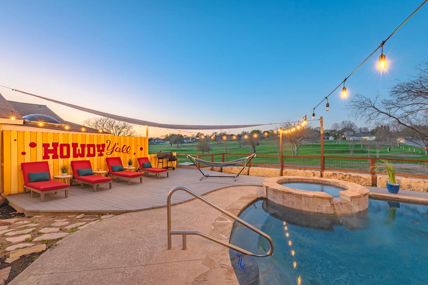 Stunning Pool Overlooking Golf Course & Game Room Images