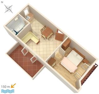 Seaside apartments with a swimming pool Brodarica, Sibenik - 4249 - 3