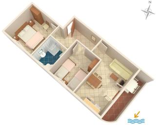 Apartments with parking space Seget Vranjica, Trogir - 8507 - Seget Vranjica - 3