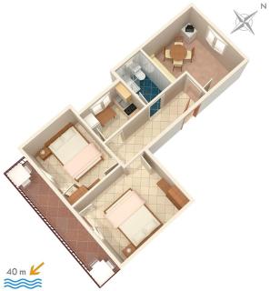 Apartments by the sea Podaca, Makarska - 2580 - 5