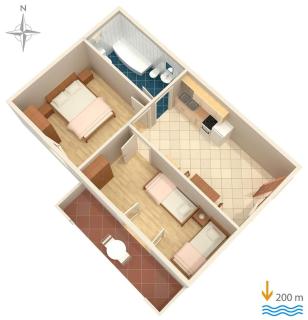 Apartment Baska Voda 6057b - 2