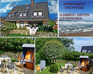 4-ZIMMER-FERIENWOHNUNG DEICHWIESE -Westerland-Sylt - Garten - Terrasse - 3 Schlafzimmer - 2 - 5 Pers - Westerland - 9