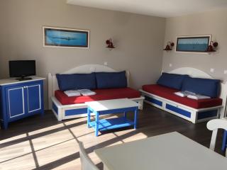 VACANCES A L OCEAN - GRAND T4 VUE MER GRAND BALCON tout confort - WIFI ET PARKING GRATUITS - MER PLAGE PISCINE à environ 25 m - Centre ville, tous commerces, marché, et port à 10 minutes à pied en longeant la mer - Le Guilvinec - 2