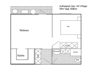 Kleiner Meerblick im Haus Windhuk - Appartement 49 - 5
