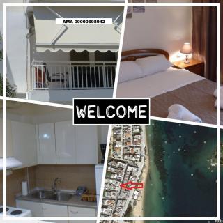 White Apartment 70m from the sea - Néa Péramos - 0