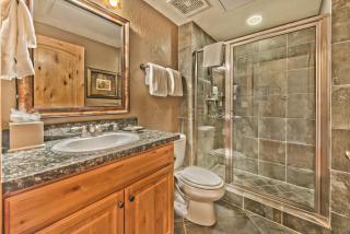 Steps to skiing, resort property, mountain views, shared hot tub, sauna, steam room 223 - 7