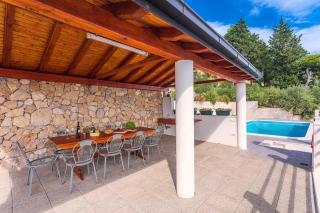 VILLA MASLINA, with private 32m2Pool, panoramic views on 100km coastline, 12 pax - Lokva Rogoznica - 4