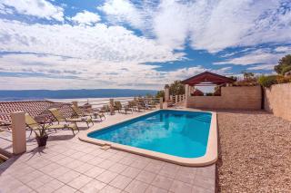 VILLA MASLINA, with private 32m2Pool, panoramic views on 100km coastline, 12 pax - Lokva Rogoznica - 9