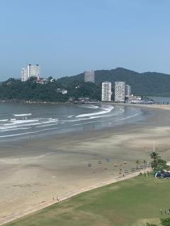 São Vicente Itararé prédio frente mar apto fundo vista parcial - São Vicente - 0