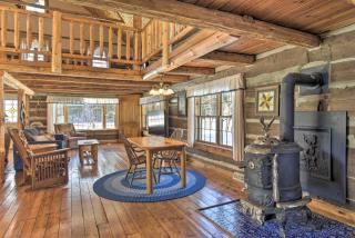 Log Cabin on the Wolf River with Private Hot Tub! - White Lake - 6