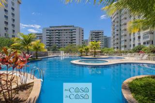 3 QUARTOS a 300 RioCentro - Condominio com PISCINA, ESTACIONAMENTO e Portaria 24h - Wi-Fi ilimitado e Cozinha Completa - Apartamento indicado para Grupos, Hóspedes a Trabalho e Crianças - Rio de Janeiro - 5