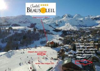 Chalet Beausoleil 4 étoiles - jacuzzi - au pied des pistes - domaine les sybelles - 9