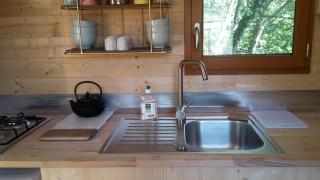 Le Petit Rias en Roulotte, 4 personnes, coin cuisine et cabinet de toilette - 4