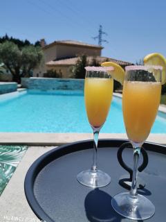 Suite romantique Le temps d'un Instant Loveroom Hammam jacuzzi piscine - 9