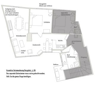 "goethezimmer" Ferienwohnung und Zimmer am Burgplatz - 7