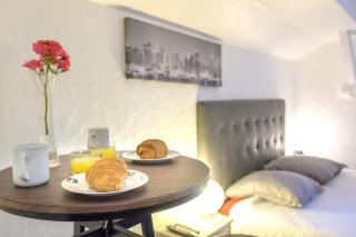 Studio atypique et cosy, classé "Gîte de France" 5min centre, 15min gare, Lit Queen Size "CLIMATISATION, NETFLIX et WIFI, parking, lave vaisselle, boite a clés pour arrivée tardive - Gîtes La Tarine - Albertville - 8