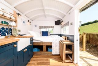 Luxury Coastal Shepherds Hut with hot tub, dining dome & a 5 Minute Walk to Pubs and Village - 1