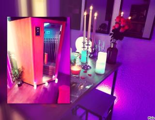 Luxe Sauna Privatif et Grand bain Jacuzzi à deux à Biscarosse Plage pour Nuit Romantique avec décoration LED et Bougies - Biscarrosse - 4