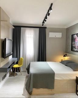 Studio moderno - Jardins: Cama Queen, Ar e Garagem - 7