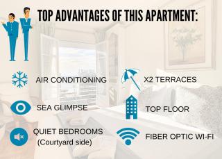 Nestor&Jeeves - BEACH COTTAGE TERRACE - Central - Very close sea - Top floor - Nice - 3