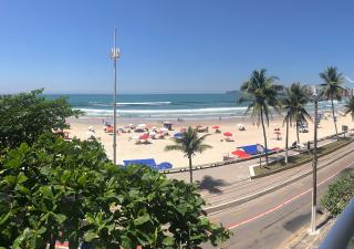 Apto enorme pé na areia, vista linda c/ academia e sauna - Guarujá - 9