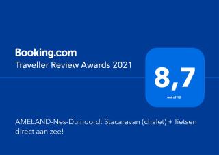 AMELAND-Nes-Duinoord: Stacaravan (chalet) + fietsen direct aan zee! - Nes - 9