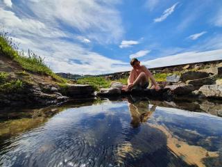 Hótel Laugarhóll with natural hot spring - - 0