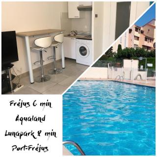 Frejus balcon des arènes studio 5e étage piscine clim tennis - Fréjus - 8