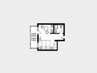 Strandvillen Binz - 1-Raum-Ferienwohnung mit Balkon SV-557 - Binz - 1