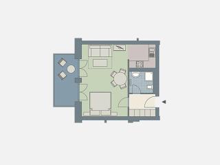 Kaiservillen Heringsdorf - 1-Raum-Ferienwohnung mit Balkon D113 - Heringsdorf - 1