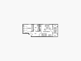 Dünenpark Binz - Komfort Ferienwohnung mit 1 Schlafzimmer und Balkon im Dachgeschoss 024 - Binz - 5