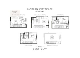 Rooftop Patio with Waterview, Private Garden & Grill 3BR 3BA- Modern Cityscape - 4