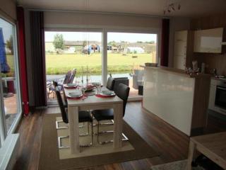 Ferienpark Vislust Modernes Holzhaus am Ijsselmeer mit eigenen Steg - 5