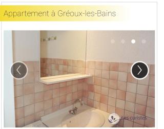 coquet Studio Classé Deux Étoiles, Balcon avec Table, et Wifi - Gréoux-les-Bains - 5