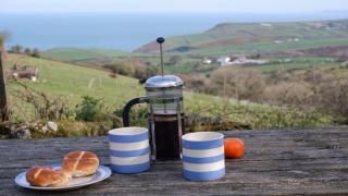 Polrunny Farm Elderberry Cottage with sea view - 8