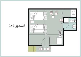 1CH1 studio 2beds ground floor sea view 114 green beach - El Alamein - 0