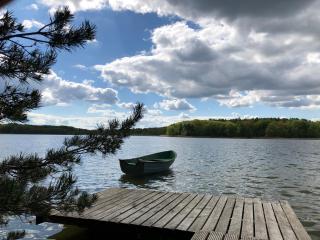 Ferienhaus Reetdach 1300qm Privatgrundstück Bootssteg Sauna Templin Lübbesee Uckermark Erholung pur Seenplatte - Petersdorf - 3