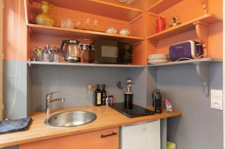 "couleur corail" studio with fireplace - city center - Honfleur - 6