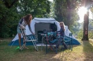 Les Hortensias grande tente familiale deux chambres et séjour vue mer sur camping nature - Plestin-les-Grèves - 0