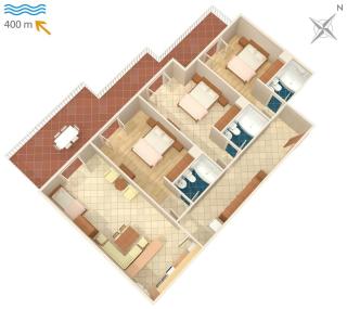 Apartments with a parking space Brela, Makarska - 6043 - 3