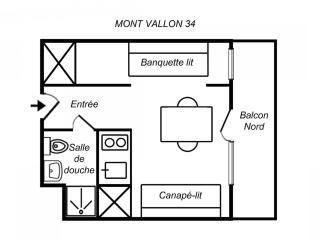 STUDIO DANS UNE RESIDENCE CALME AVEC PARKING PRIVATIF - FR-1-182-43 - Méribel - 4