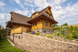 Drevenica Zuberec, Wellness poschodie, Pre 4 - 5 rodín, Tatranské štíty z terasy - Zuberec - 9