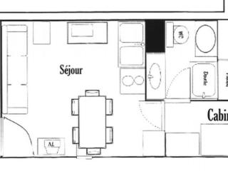 Beau Studio Cabine 4 pers, Parking, Balcon Sud, Les Saisies - FR-1-293-155 - Hauteluce - 7