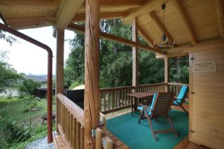 Blockhaus Chalet mit beheizbarem Badefass und Infrarotsauna auf der Terrasse - Oberschützen - 7
