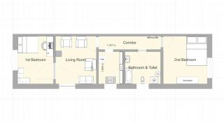 2BR Ground Floor Apartment - Affordable & Convenient - 1