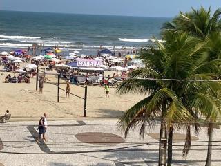 Aconchegante studio frente mar com vista CANTO DO FORTE - Praia Grande - 0