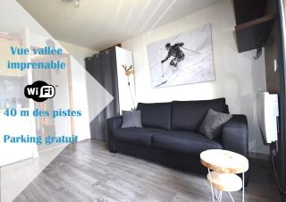 Au Pied des Pistes B31, Chaleureux studio 4 pers, vue sur la vallée imprenable avec WIFI, DRAPS NON COMPRIS - Saint-Jean-d'Aulps - 0